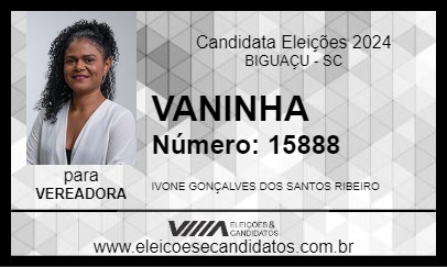 Candidato VANINHA 2024 - BIGUAÇU - Eleições