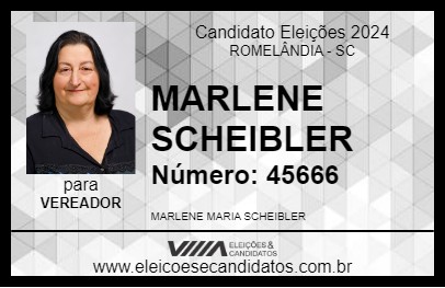 Candidato MARLENE SCHEIBLER 2024 - ROMELÂNDIA - Eleições