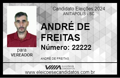 Candidato ANDRÉ DE FREITAS 2024 - ANITÁPOLIS - Eleições