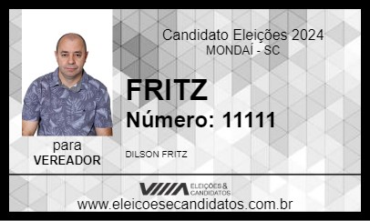 Candidato FRITZ 2024 - MONDAÍ - Eleições