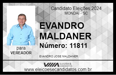 Candidato EVANDRO MALDANER 2024 - MONDAÍ - Eleições