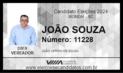 Candidato JOÃO SOUZA 2024 - MONDAÍ - Eleições