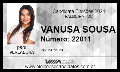 Candidato VANUSA SOUSA 2024 - PALMEIRA - Eleições