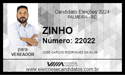 Candidato ZINHO 2024 - PALMEIRA - Eleições