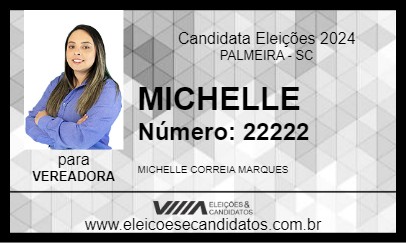 Candidato MICHELLE 2024 - PALMEIRA - Eleições