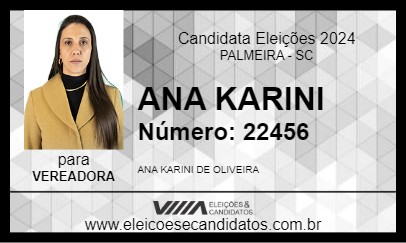 Candidato ANA KARINI 2024 - PALMEIRA - Eleições