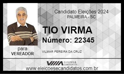 Candidato TIO VIRMA 2024 - PALMEIRA - Eleições