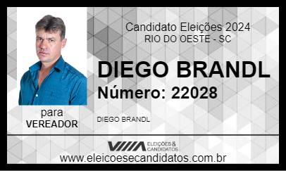 Candidato DIEGO BRANDL 2024 - RIO DO OESTE - Eleições