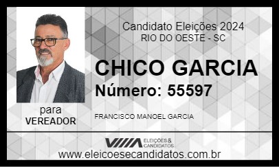 Candidato CHICO GARCIA 2024 - RIO DO OESTE - Eleições