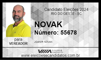 Candidato NOVAK 2024 - RIO DO OESTE - Eleições