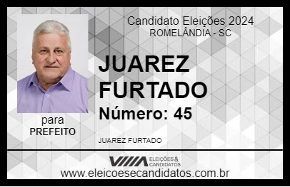 Candidato JUAREZ FURTADO 2024 - ROMELÂNDIA - Eleições