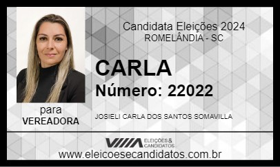 Candidato CARLA 2024 - ROMELÂNDIA - Eleições