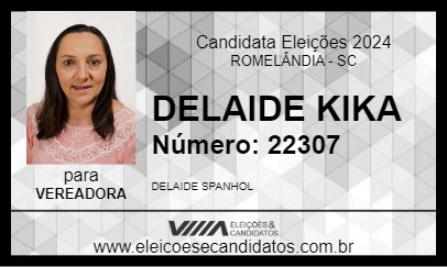 Candidato DELAIDE KIKA 2024 - ROMELÂNDIA - Eleições