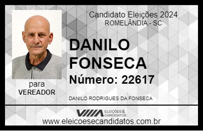 Candidato DANILO FONSECA 2024 - ROMELÂNDIA - Eleições