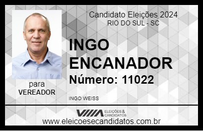 Candidato INGO ENCANADOR 2024 - RIO DO SUL - Eleições