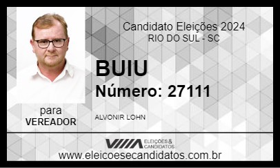 Candidato BUIU 2024 - RIO DO SUL - Eleições