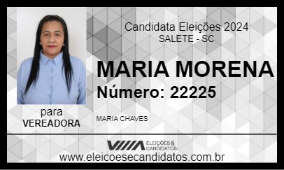 Candidato MARIA MORENA 2024 - SALETE - Eleições