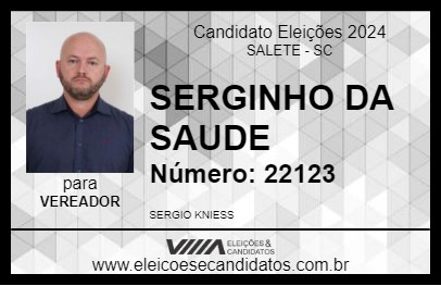 Candidato SERGINHO DA SAUDE 2024 - SALETE - Eleições