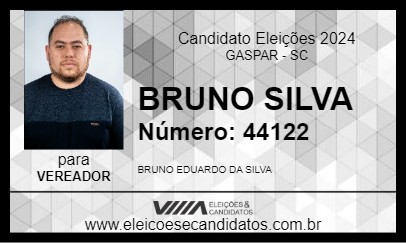 Candidato BRUNO SILVA 2024 - GASPAR - Eleições