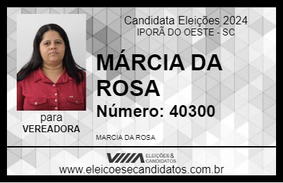 Candidato MÁRCIA DA ROSA 2024 - IPORÃ DO OESTE - Eleições