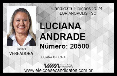 Candidato LUCIANA ANDRADE 2024 - FLORIANÓPOLIS - Eleições