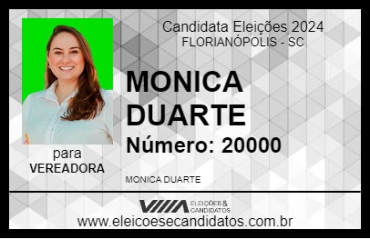 Candidato MONICA DUARTE 2024 - FLORIANÓPOLIS - Eleições