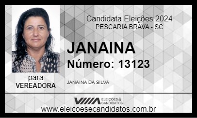 Candidato JANAINA 2024 - PESCARIA BRAVA - Eleições