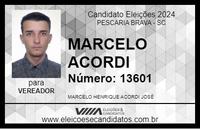 Candidato MARCELO ACORDI 2024 - PESCARIA BRAVA - Eleições