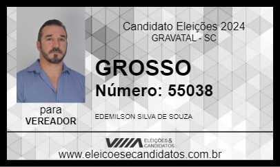 Candidato GROSSO 2024 - GRAVATAL - Eleições