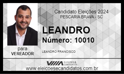 Candidato LEANDRO 2024 - PESCARIA BRAVA - Eleições