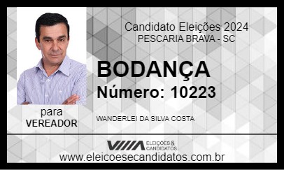 Candidato BODANÇA 2024 - PESCARIA BRAVA - Eleições