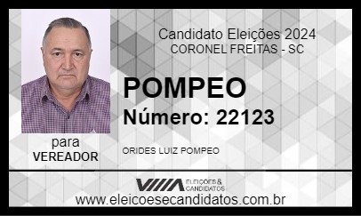 Candidato POMPEO 2024 - CORONEL FREITAS - Eleições