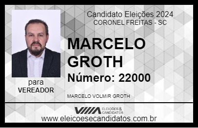 Candidato MARCELO GROTH 2024 - CORONEL FREITAS - Eleições