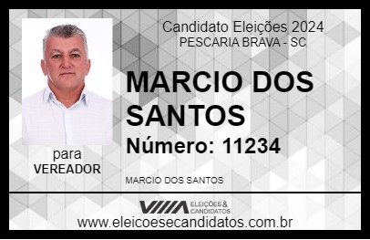 Candidato MARCIO DOS SANTOS 2024 - PESCARIA BRAVA - Eleições