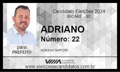 Candidato ADRIANO 2024 - IBICARÉ - Eleições