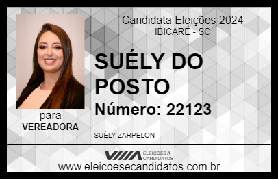 Candidato SUÉLY ZARPELON 2024 - IBICARÉ - Eleições