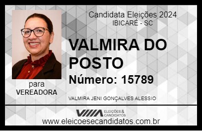 Candidato VALMIRA DO POSTO 2024 - IBICARÉ - Eleições