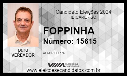 Candidato FOPPINHA 2024 - IBICARÉ - Eleições