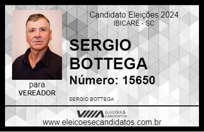 Candidato SERGIO BOTTEGA 2024 - IBICARÉ - Eleições