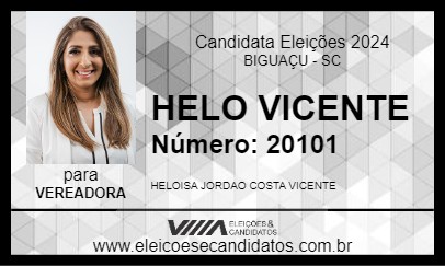 Candidato HELO VICENTE 2024 - BIGUAÇU - Eleições