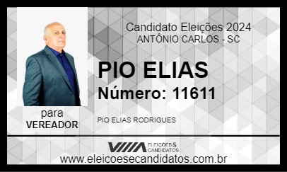 Candidato PIO ELIAS 2024 - ANTÔNIO CARLOS - Eleições