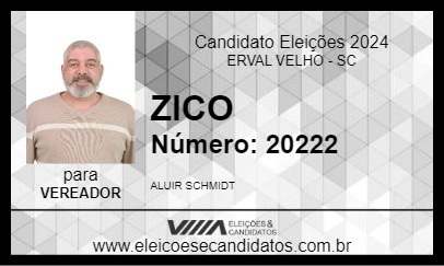 Candidato ZICO 2024 - ERVAL VELHO - Eleições