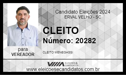 Candidato CLEITO 2024 - ERVAL VELHO - Eleições