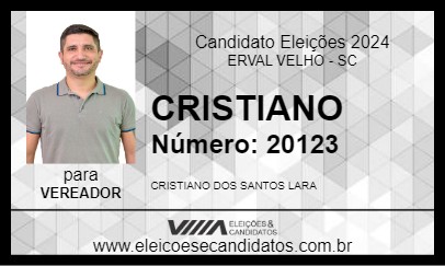 Candidato CRISTIANO 2024 - ERVAL VELHO - Eleições