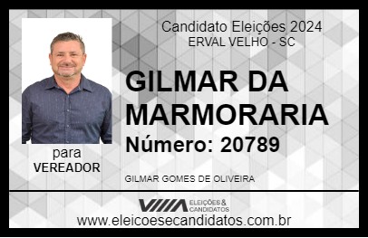 Candidato GILMAR DA MARMORARIA 2024 - ERVAL VELHO - Eleições