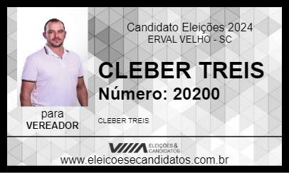 Candidato CLEBER TREIS 2024 - ERVAL VELHO - Eleições