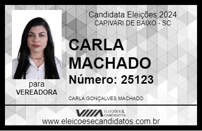 Candidato CARLA MACHADO 2024 - CAPIVARI DE BAIXO - Eleições