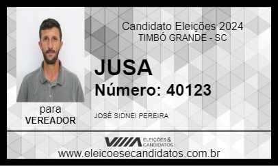 Candidato JUSA 2024 - TIMBÓ GRANDE - Eleições