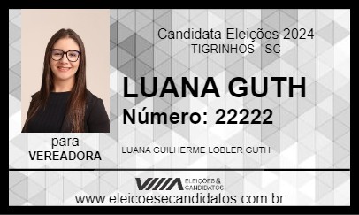 Candidato LUANA GUTH 2024 - TIGRINHOS - Eleições