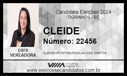 Candidato CLEIDE 2024 - TIGRINHOS - Eleições